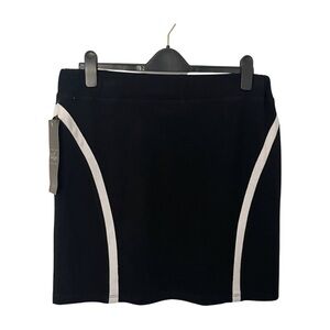 Valzere Black Mini Skirt with White Accents XL